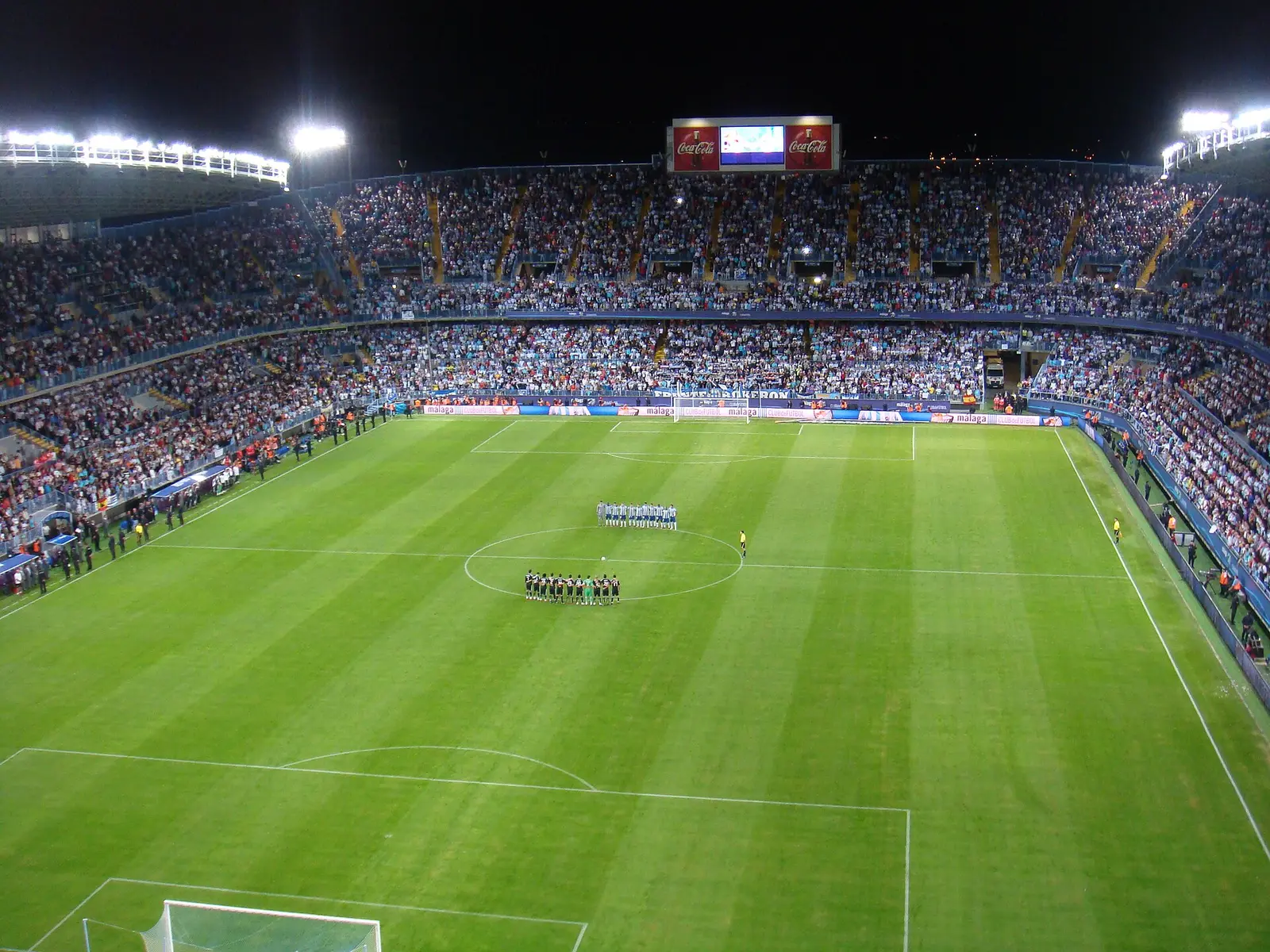 Een volle La Rosaleda tijdens een wedstrijd van Malaga CF